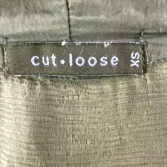 Cut Loose Green Cardigan Size XS Art To Wear Lightweight Textured cropped - Picture 4 of 6